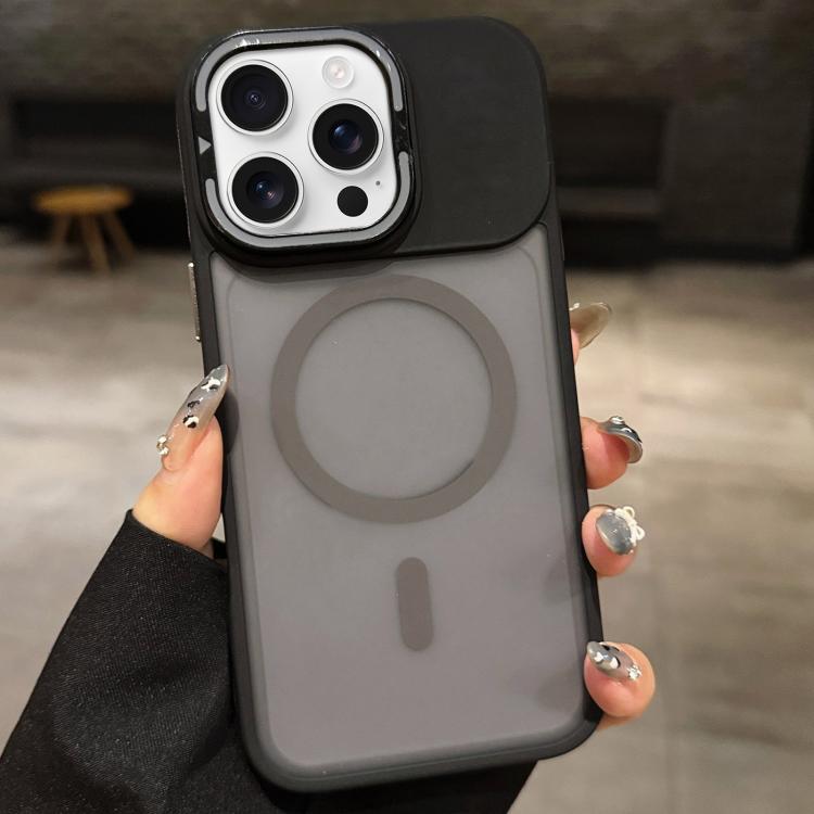 Skin Feel Frosted Metal Lens Holder MagSafe Magnetic Phone Case, For iPhone 17 Pro Max, For iPhone 17 Pro, For iPhone 17, For iPhone Air, For iPhone 16 Pro Max, For iPhone 16 Pro