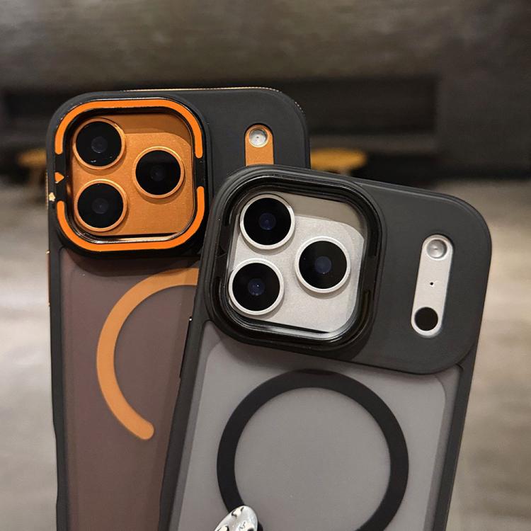 Skin Feel Frosted Metal Lens Holder MagSafe Magnetic Phone Case, For iPhone 12 Pro Max, For iPhone 12 Pro, For iPhone 11