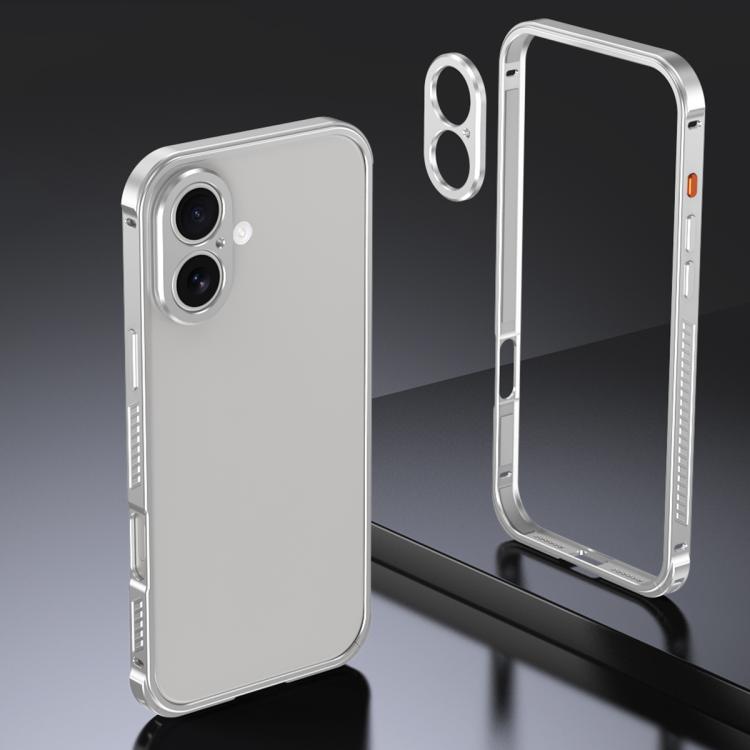 Armor Dual-side Anti-slip Metal Frame Case with Lens Cover, For iPhone 17 Pro Max, For iPhone 17 Pro, For iPhone 17, For iPhone 16 Pro Max, For iPhone 16 Pro, For iPhone 16