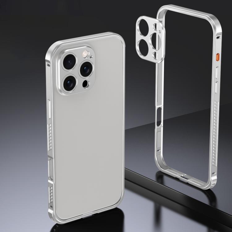 Armor Dual-side Anti-slip Metal Frame Case with Lens Cover, For iPhone 17 Pro Max, For iPhone 17 Pro, For iPhone 17, For iPhone 16 Pro Max, For iPhone 16 Pro, For iPhone 16