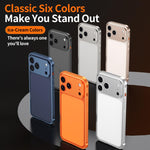 Armor Dual-side Anti-slip Metal Frame Case with Lens Cover, For iPhone 17 Pro Max, For iPhone 17 Pro, For iPhone 17, For iPhone 16 Pro Max, For iPhone 16 Pro, For iPhone 16