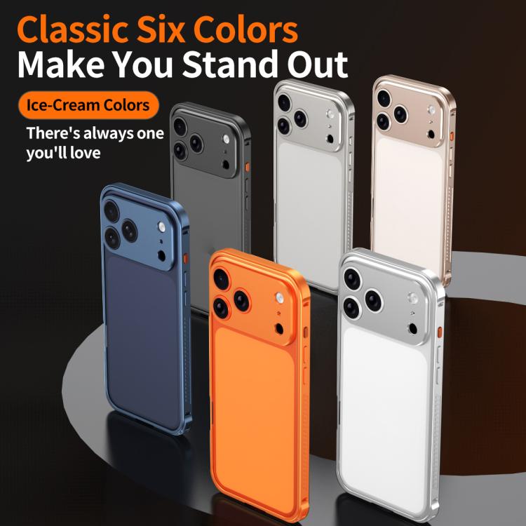 Armor Dual-side Anti-slip Metal Frame Case with Lens Cover, For iPhone 17 Pro Max, For iPhone 17 Pro, For iPhone 17, For iPhone 16 Pro Max, For iPhone 16 Pro, For iPhone 16
