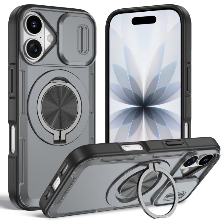 Camshield Rotation Holder MagSafe Phone Case, For iPhone 17e / 16e, For iPhone 17 Pro Max, For iPhone 17 Pro, For iPhone 17, For iPhone 16 Pro Max, For iPhone 16 Pro, For iPhone 16 Plus, For iPhone 16