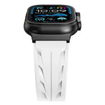Black Pin Buckle Silicone Watch Band, For Apple Watch 46mm / 49mm / 45mm / 44mm, For Apple Watch 42mm / 41mm / 40mm / 38mm