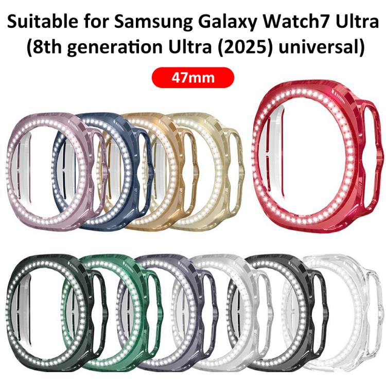 xDfind Single Row Diamond Hollow PC Watch Cover, For Galaxy Watch Ultra2 2026 / 2025 / 1 2024