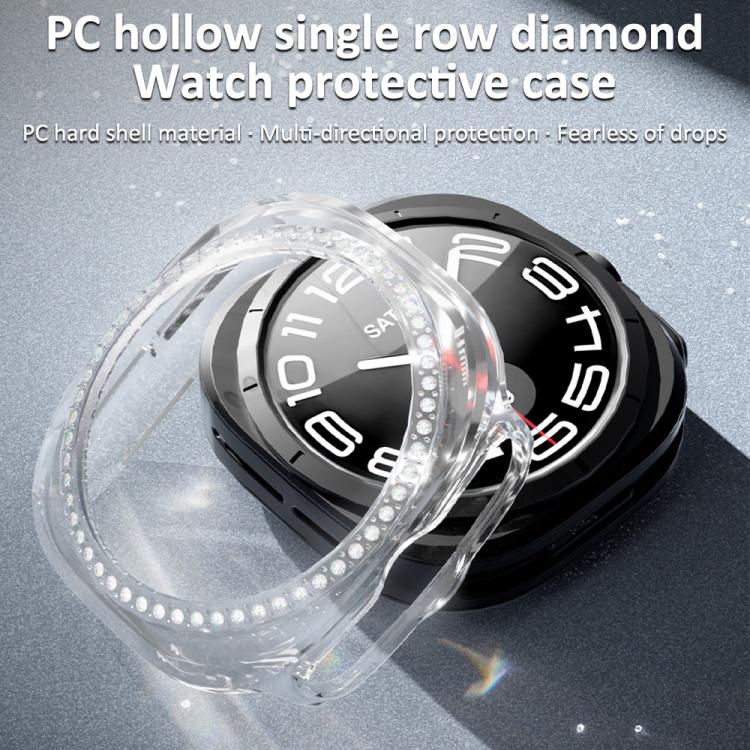 xDfind Single Row Diamond Hollow PC Watch Cover, For Galaxy Watch Ultra2 2026 / 2025 / 1 2024