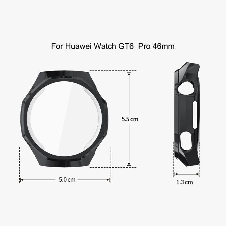 xDfind Plating Tempered Film Integrated TPU Watch Protective Cover, For Huawei Watch GT 6 Pro 46mm, For Huawei Watch GT 6 46mm, For Huawei Watch GT 6 41mm