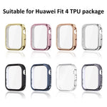 xDfind Plating Tempered Film Integrated TPU Watch Protective Cover, For Huawei Watch Fit 4 Pro, For Huawei Watch Fit 4