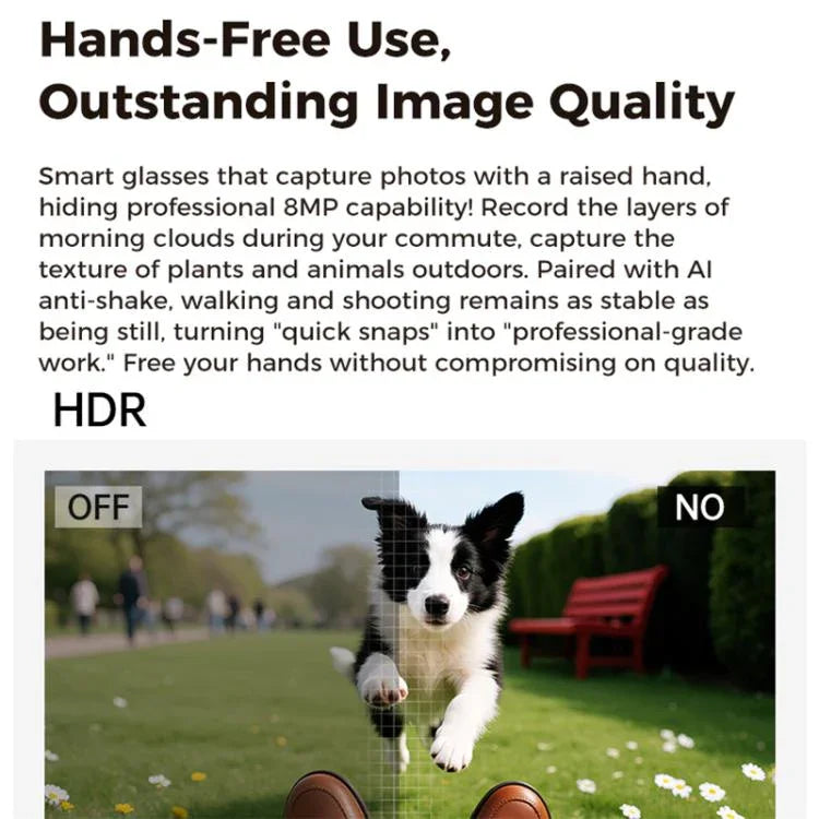 M02 Ultra 8MP Camera AI Smart Glasses Photochromic Lenses, with Black Charging Case, with Brown Charging Case