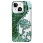 Electroplated TPU Lotus Hollow-carved  Rhinestone Glitter Phone Case, For iPhone 13 Pro, For iPhone 13, For iPhone 12, For iPhone 12 Pro Max, For iPhone 12 Pro, For iPhone 11 Pro Max, For iPhone 11