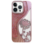 Electroplated TPU Lotus Hollow-carved  Rhinestone Glitter Phone Case, For iPhone 13 Pro, For iPhone 13, For iPhone 12, For iPhone 12 Pro Max, For iPhone 12 Pro, For iPhone 11 Pro Max, For iPhone 11