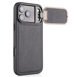Lambskin Pattern Square Lens Holder Phone Case, For iPhone 17 Pro Max
