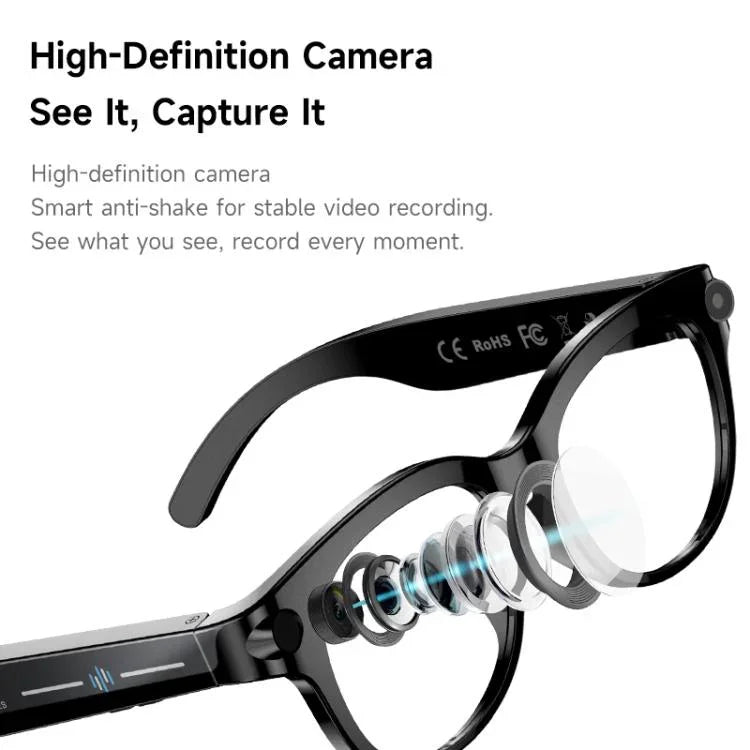 M89 2MP AI Smart Glasses Support Bluetooth Call, AI Intelligent Voice Assistant