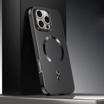 Frosted Magnetic Shield MagSafe Alloy Metal Phone Case, For iPhone 17 Pro Max, For iPhone 17 Pro, For iPhone 17, For iPhone Air, For iPhone 16 Pro Max, For iPhone 16 Pro, For iPhone 15 Pro Max, For iPhone 15 Pro