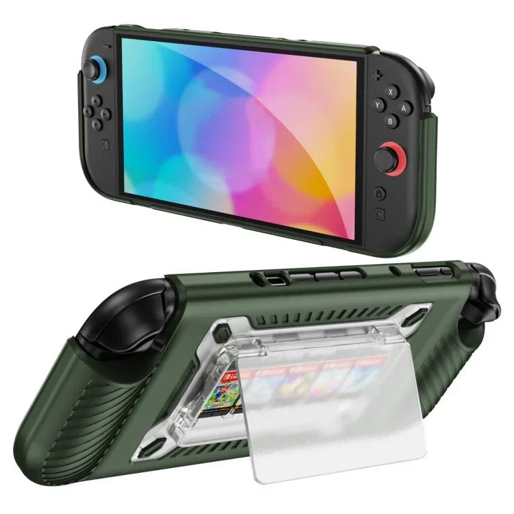 Anti-slip Textured TPU Hybrid PC Gaming Console Protective Case with Card Slot, For Nintendo Switch 2