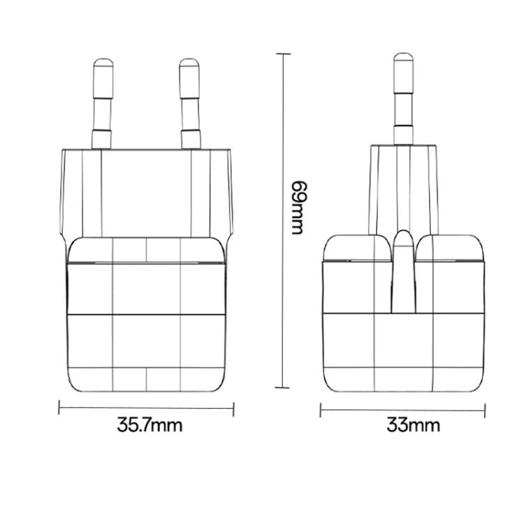 Yesido YC103 PD 35W Type-C Mini Ice Cube Fast Charger, EU Plug