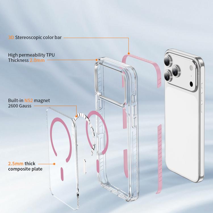 Crystal Shield Clear Magnetic Acrylic Hybrid TPU Phone Case, For iPhone 17 Pro Max, For iPhone 17 Pro, For iPhone 17, For iPhone Air, For iPhone 16 Pro Max, For iPhone 16 Pro