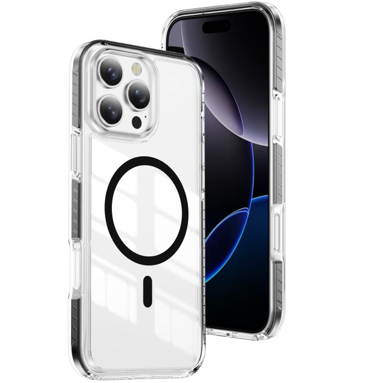 Crystal Shield Clear Magnetic Acrylic Hybrid TPU Phone Case, For iPhone 16 Pro Max, For iPhone 16 Pro, For iPhone 16 Plus, For iPhone 16, For iPhone 15 Pro Max, For iPhone 15 Pro