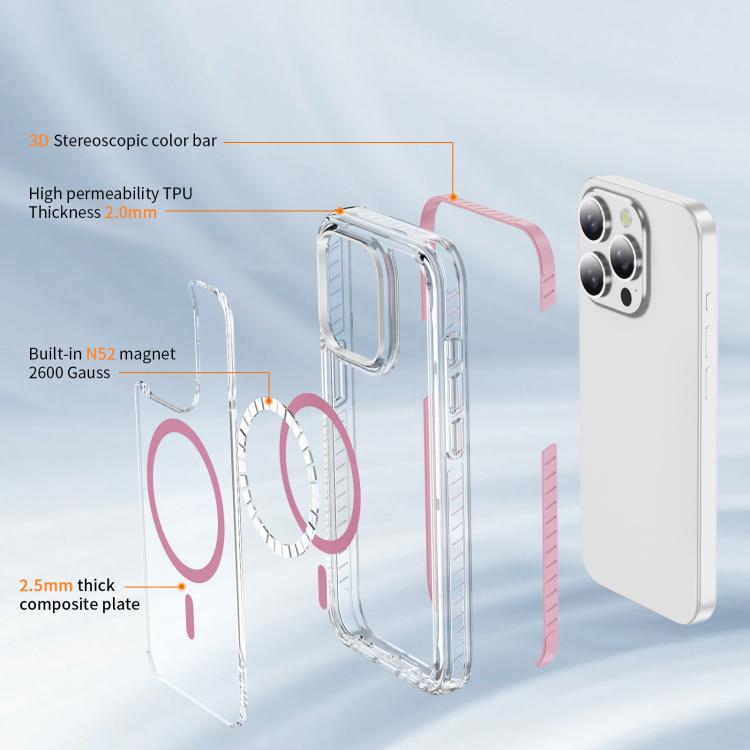 Crystal Shield Clear Magnetic Acrylic Hybrid TPU Phone Case, For iPhone 15 Pro, For iPhone 15 Plus, For iPhone 15, For iPhone 14 Plus, For iPhone 14 / 13, For iPhone 14 Pro