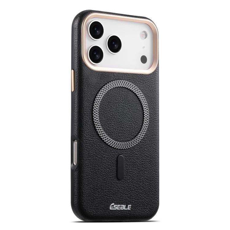 ESEBLE L2 Litchi Texture Metal Lens Magnetic Phone Case, For iPhone 18 Pro / 17 Pro, For iPhone 18 Pro Max / 17 Pro Max, For iPhone 17, For iPhone Air, For iPhone 16 Pro Max, For iPhone 16 Pro, For iPhone 16, For iPhone 15 Pro Max, For iPhone 15 Pro   ...
