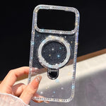 Rhinestone Glitter Kickstand Dual-side IMD Phone Case, For iPhone 17 Pro Max, For iPhone 17 Pro, For iPhone 17, For iPhone Air, For iPhone 16 Pro Max, For iPhone 16 Pro, For iPhone 16 Plus, For iPhone 16