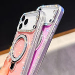 Rhinestone Glitter Kickstand Dual-side IMD Phone Case, For iPhone 17 Pro Max, For iPhone 17 Pro, For iPhone 17, For iPhone Air, For iPhone 16 Pro Max, For iPhone 16 Pro, For iPhone 16 Plus, For iPhone 16