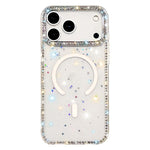Rhinestone Dual-side IMD PC Hybrid TPU Magnetic Phone Case, For iPhone 17 Pro Max, For iPhone 17 Pro, For iPhone 17, For iPhone Air, For iPhone 16 Pro Max, For iPhone 16 Pro, For iPhone 16 Plus, For iPhone 16