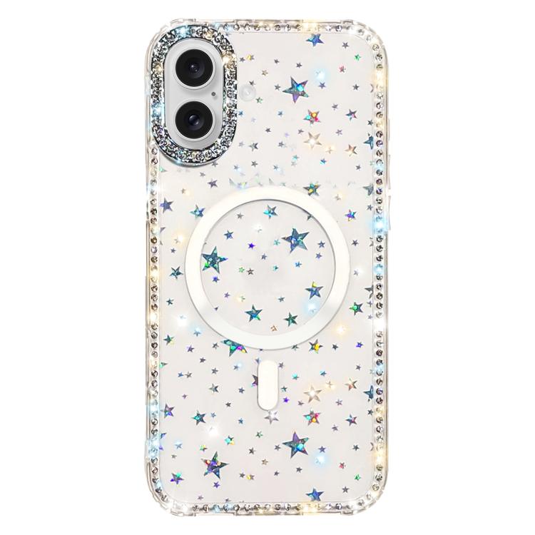 Rhinestone Dual-side IMD PC Hybrid TPU Magnetic Phone Case, For iPhone 17 Pro Max, For iPhone 17 Pro, For iPhone 17, For iPhone Air, For iPhone 16 Pro Max, For iPhone 16 Pro, For iPhone 16 Plus, For iPhone 16