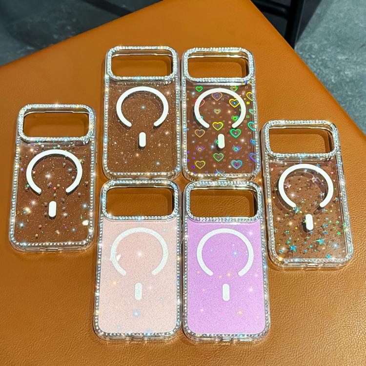 Rhinestone Dual-side IMD PC Hybrid TPU Magnetic Phone Case, For iPhone 17 Pro Max, For iPhone 17 Pro, For iPhone 17, For iPhone Air, For iPhone 16 Pro Max, For iPhone 16 Pro, For iPhone 16 Plus, For iPhone 16