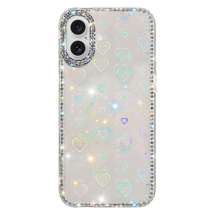 Rhinestone Dual-side IMD PC Hybrid TPU Phone Case, For iPhone 17 Pro Max, For iPhone 17 Pro, For iPhone 17, For iPhone Air, For iPhone 16 Pro Max, For iPhone 16 Pro, For iPhone 16 Plus, For iPhone 16