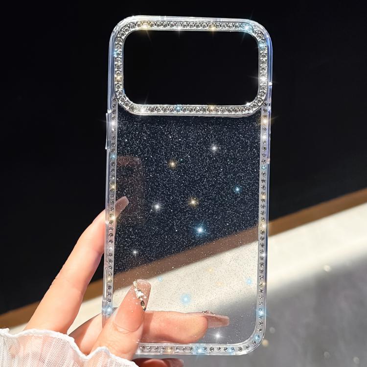 Rhinestone Dual-side IMD PC Hybrid TPU Phone Case, For iPhone 13