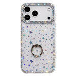 Rhinestone Ring Holder Dual-side IMD PC Hybrid TPU Phone Case, For iPhone 17 Pro Max, For iPhone 17 Pro, For iPhone 17, For iPhone Air, For iPhone 16 Pro Max, For iPhone 16 Pro, For iPhone 16 Plus, For iPhone 16