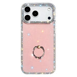 Rhinestone Ring Holder Dual-side IMD PC Hybrid TPU Phone Case, For iPhone 17 Pro Max, For iPhone 17 Pro, For iPhone 17, For iPhone Air, For iPhone 16 Pro Max, For iPhone 16 Pro, For iPhone 16 Plus, For iPhone 16