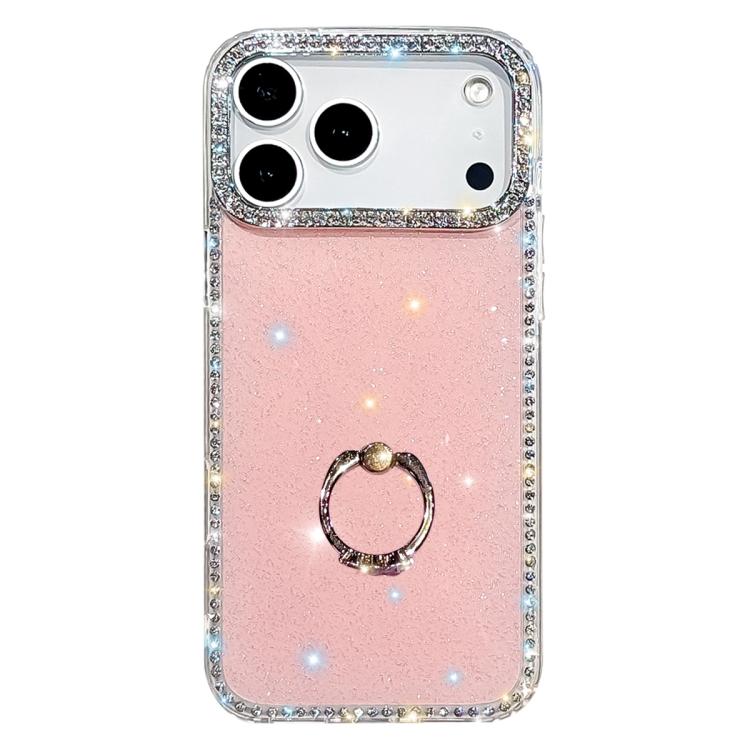 Rhinestone Ring Holder Dual-side IMD PC Hybrid TPU Phone Case, For iPhone 17 Pro Max, For iPhone 17 Pro, For iPhone 17, For iPhone Air, For iPhone 16 Pro Max, For iPhone 16 Pro, For iPhone 16 Plus, For iPhone 16