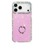Rhinestone Ring Holder Dual-side IMD PC Hybrid TPU Phone Case, For iPhone 17 Pro Max, For iPhone 17 Pro, For iPhone 17, For iPhone Air, For iPhone 16 Pro Max, For iPhone 16 Pro, For iPhone 16 Plus, For iPhone 16