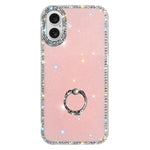 Rhinestone Ring Holder Dual-side IMD PC Hybrid TPU Phone Case, For iPhone 17 Pro Max, For iPhone 17 Pro, For iPhone 17, For iPhone Air, For iPhone 16 Pro Max, For iPhone 16 Pro, For iPhone 16 Plus, For iPhone 16