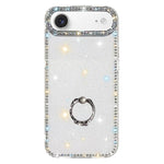 Rhinestone Ring Holder Dual-side IMD PC Hybrid TPU Phone Case, For iPhone 17 Pro Max, For iPhone 17 Pro, For iPhone 17, For iPhone Air, For iPhone 16 Pro Max, For iPhone 16 Pro, For iPhone 16 Plus, For iPhone 16