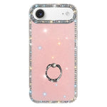 Rhinestone Ring Holder Dual-side IMD PC Hybrid TPU Phone Case, For iPhone 17 Pro Max, For iPhone 17 Pro, For iPhone 17, For iPhone Air, For iPhone 16 Pro Max, For iPhone 16 Pro, For iPhone 16 Plus, For iPhone 16