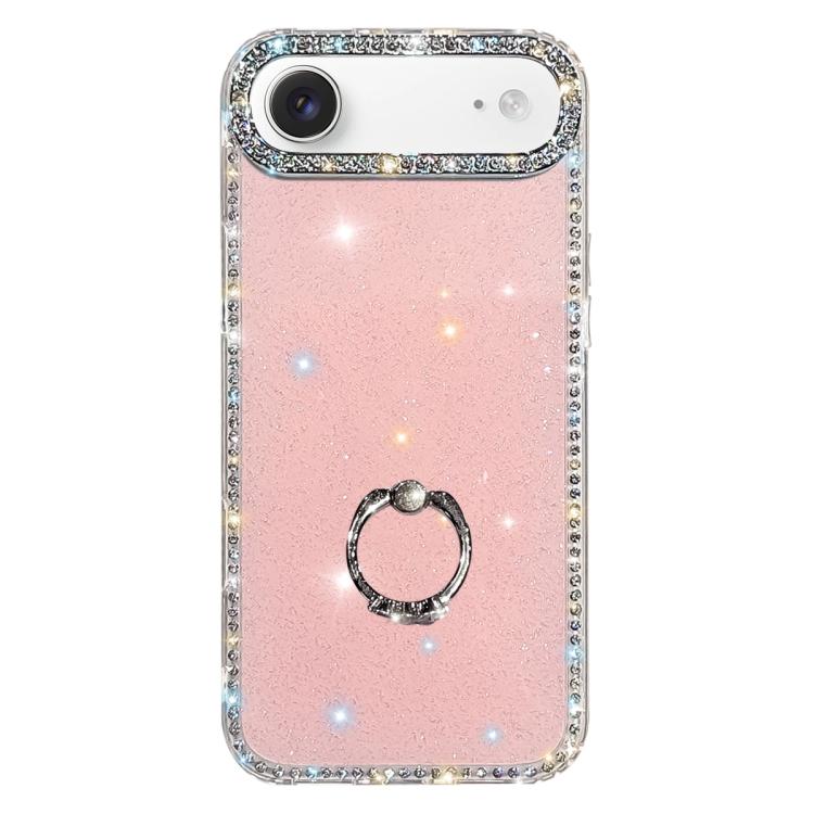Rhinestone Ring Holder Dual-side IMD PC Hybrid TPU Phone Case, For iPhone 17 Pro Max, For iPhone 17 Pro, For iPhone 17, For iPhone Air, For iPhone 16 Pro Max, For iPhone 16 Pro, For iPhone 16 Plus, For iPhone 16