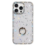 Rhinestone Ring Holder Dual-side IMD PC Hybrid TPU Phone Case, For iPhone 17 Pro Max, For iPhone 17 Pro, For iPhone 17, For iPhone Air, For iPhone 16 Pro Max, For iPhone 16 Pro, For iPhone 16 Plus, For iPhone 16