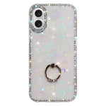 Rhinestone Ring Holder Dual-side IMD PC Hybrid TPU Phone Case, For iPhone 17 Pro Max, For iPhone 17 Pro, For iPhone 17, For iPhone Air, For iPhone 16 Pro Max, For iPhone 16 Pro, For iPhone 16 Plus, For iPhone 16