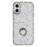 Rhinestone Ring Holder Dual-side IMD PC Hybrid TPU Phone Case, For iPhone 17 Pro Max, For iPhone 17 Pro, For iPhone 17, For iPhone Air, For iPhone 16 Pro Max, For iPhone 16 Pro, For iPhone 16 Plus, For iPhone 16