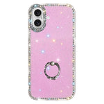 Rhinestone Ring Holder Dual-side IMD PC Hybrid TPU Phone Case, For iPhone 17 Pro Max, For iPhone 17 Pro, For iPhone 17, For iPhone Air, For iPhone 16 Pro Max, For iPhone 16 Pro, For iPhone 16 Plus, For iPhone 16