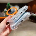 Transparent Pivot Metal Holder Magnetic Phone Case, For iPhone 17 Pro Max, For iPhone 17 Pro