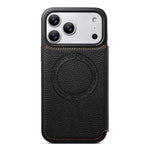 ESEBLE Ultra-thin Card Slot Magnetic Vegan Leather Phone Case, For iPhone 17 Pro Max, For iPhone 17 Pro, For iPhone 17, For iPhone Air