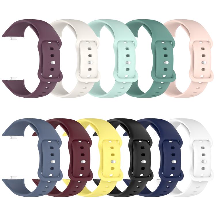 xDfind Solid Color Butterfly Buckle Silicone Watch Band, For Xiaomi Band 10 Pro / 9 Pro / Redmi Watch 6