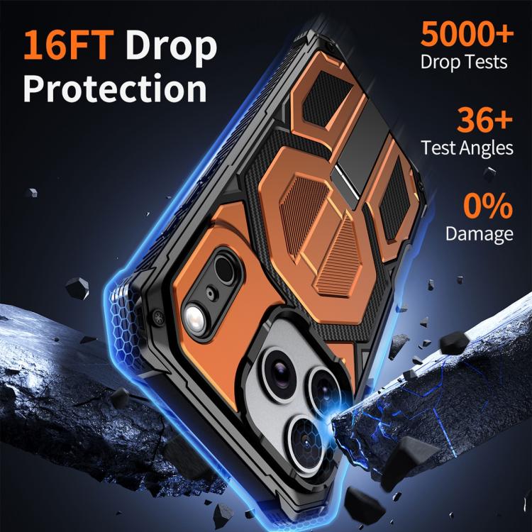 Hidden Metal Holder Magnetic Shockproof Phone Case, For iPhone 17 Pro Max, For iPhone 17 Pro, For iPhone 17, For iPhone Air, For iPhone 16 Pro Max, For iPhone 16 Pro, For iPhone 16 Plus, For iPhone 16