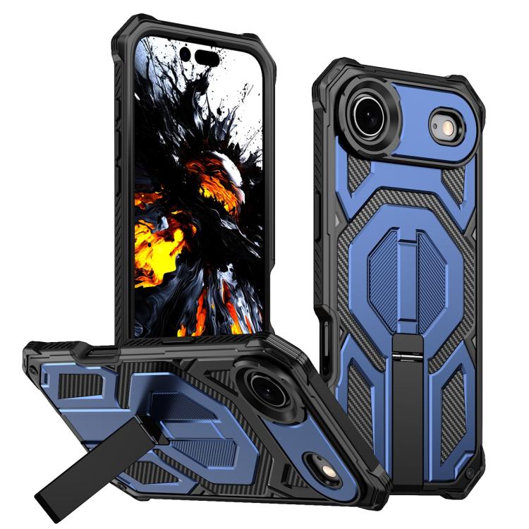 Hidden Metal Holder Magnetic Shockproof Phone Case, For iPhone 17 Pro Max, For iPhone 17 Pro, For iPhone 17, For iPhone Air, For iPhone 16 Pro Max, For iPhone 16 Pro, For iPhone 16 Plus, For iPhone 16