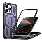 Hidden Metal Holder Magnetic Shockproof Phone Case, For iPhone 17 Pro Max, For iPhone 17 Pro, For iPhone 17, For iPhone Air, For iPhone 16 Pro Max, For iPhone 16 Pro, For iPhone 16 Plus, For iPhone 16
