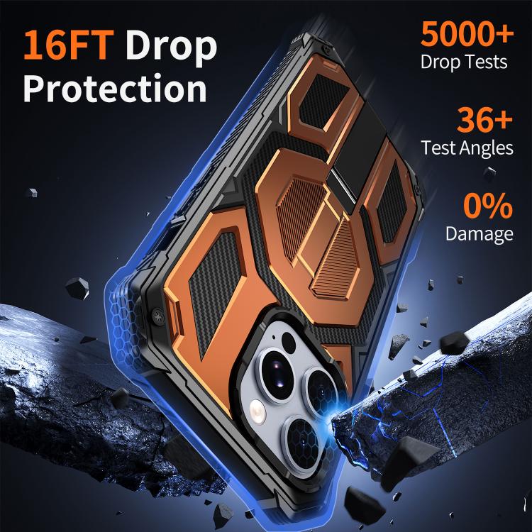 Hidden Metal Holder Magnetic Shockproof Phone Case, For iPhone 13 Pro Max, For iPhone 13 Pro
